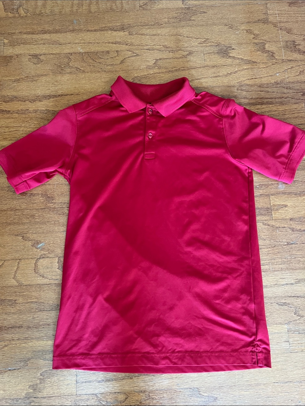 Lands' End Kids Red Short-Sleeve Polo